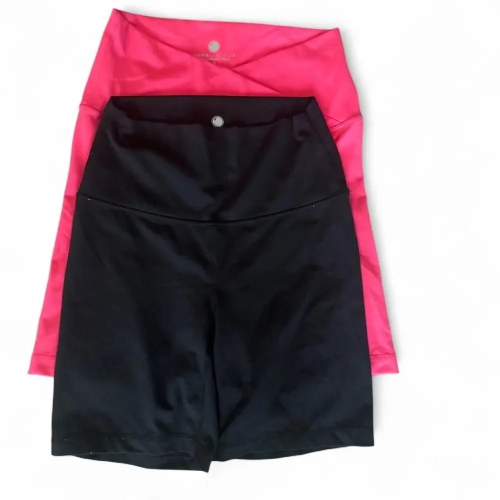 Yogalicious Women's Pink and Black Shorts